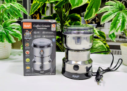 RAF High-Power Stainless Steel Coffee & Dry Food Grinder – 300W
