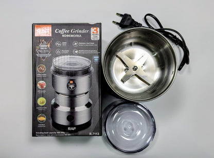 RAF High-Power Stainless Steel Coffee & Dry Food Grinder – 300W