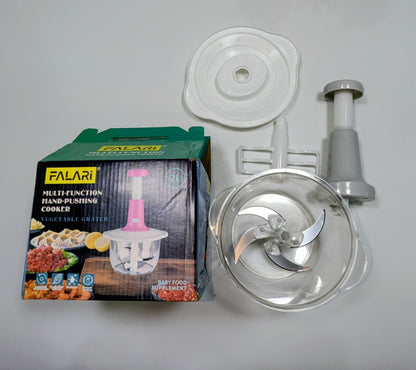FALARI™ Multi-Function Hand-Pushing Cooker – 2L Vegetable Chopper & Grater