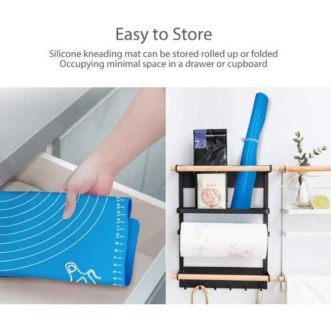 Silicone Baking & Rolling Mat with Measurement Guide – Non-Stick, Reusable, Easy to Clean