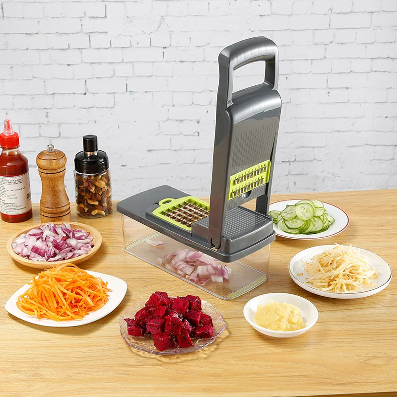 16-in-1 Vegetable Mandoline Slicer & Food Chopper Kitchen Tool