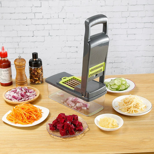 16-in-1 Vegetable Mandoline Slicer & Food Chopper Kitchen Tool