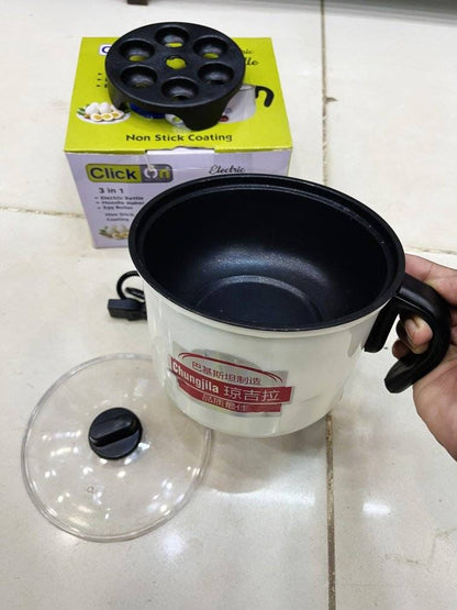 3-in-1 Electric Cooker | Kettle, Noodle Maker & Egg Boiler