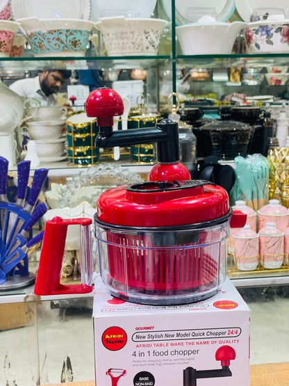 Manual Hand Crank Food Chopper | Fast & Effortless Cutting Without Electricity