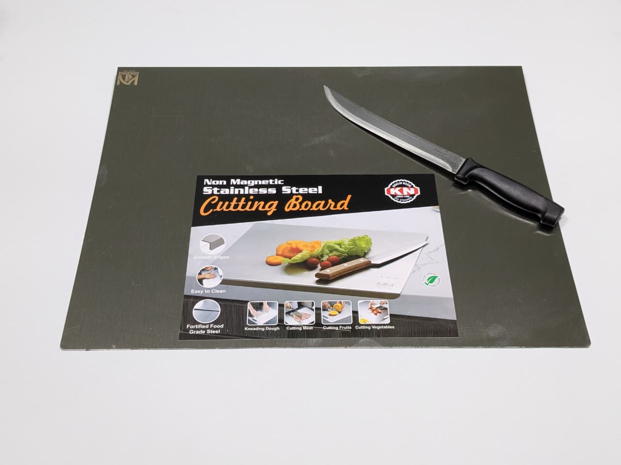 Premium Stainless Steel Cutting Board – Anti-Bacterial, Knife-Friendly, Durable Kitchen Surface
