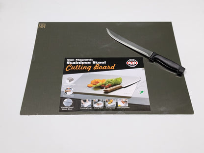 Premium Stainless Steel Cutting Board – Anti-Bacterial, Knife-Friendly, Durable Kitchen Surface